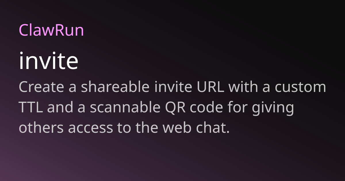 invite | ClawRun