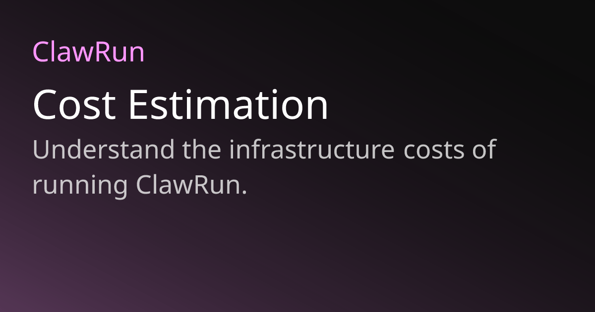 Cost Estimation | ClawRun