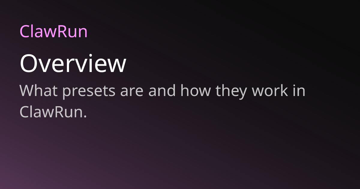 Overview | ClawRun